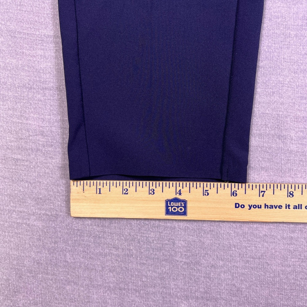 Athleta Brooklyn Ankle Straight Leg High Rise Pant Women 6 Navy Blue Polyester - Picture 7 of 12